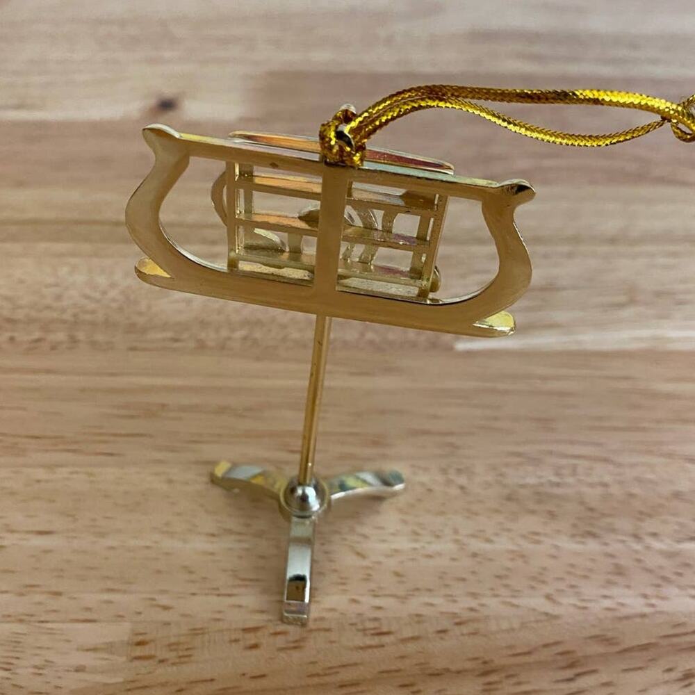 Music Gold Stand Holiday Ornament - Picture 5 of 6